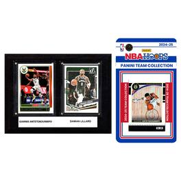 C&I Collectibles - Milwaukee Bucks 6" x 8" Player Plaque & 2024-25 Team Trading Card Set - Multicolor