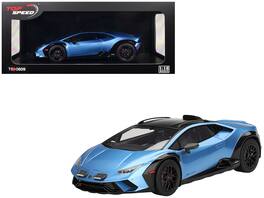 Lamborghini Huracan Sterrato Blu Aegir Blue Metallic with Matt Black Top 1/18 Model Car by Top Speed - Blue Metallic and Matt Black
