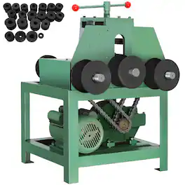 VEVOR - Electric Pipe Tube Bender, 1500W Electric Tube Roller Bender Tool, Multi-function Pipe Bender Machine with 9 Round - Green