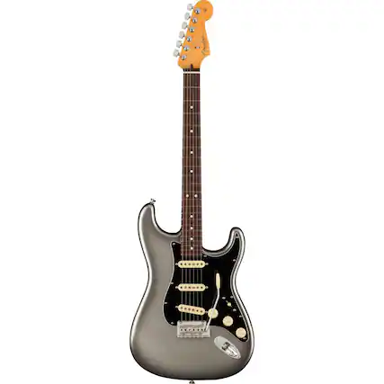 Front. Fender - Fender American Professional II Stratocaster Electric Guitar, Rosewood Fingerboard, Mercury.