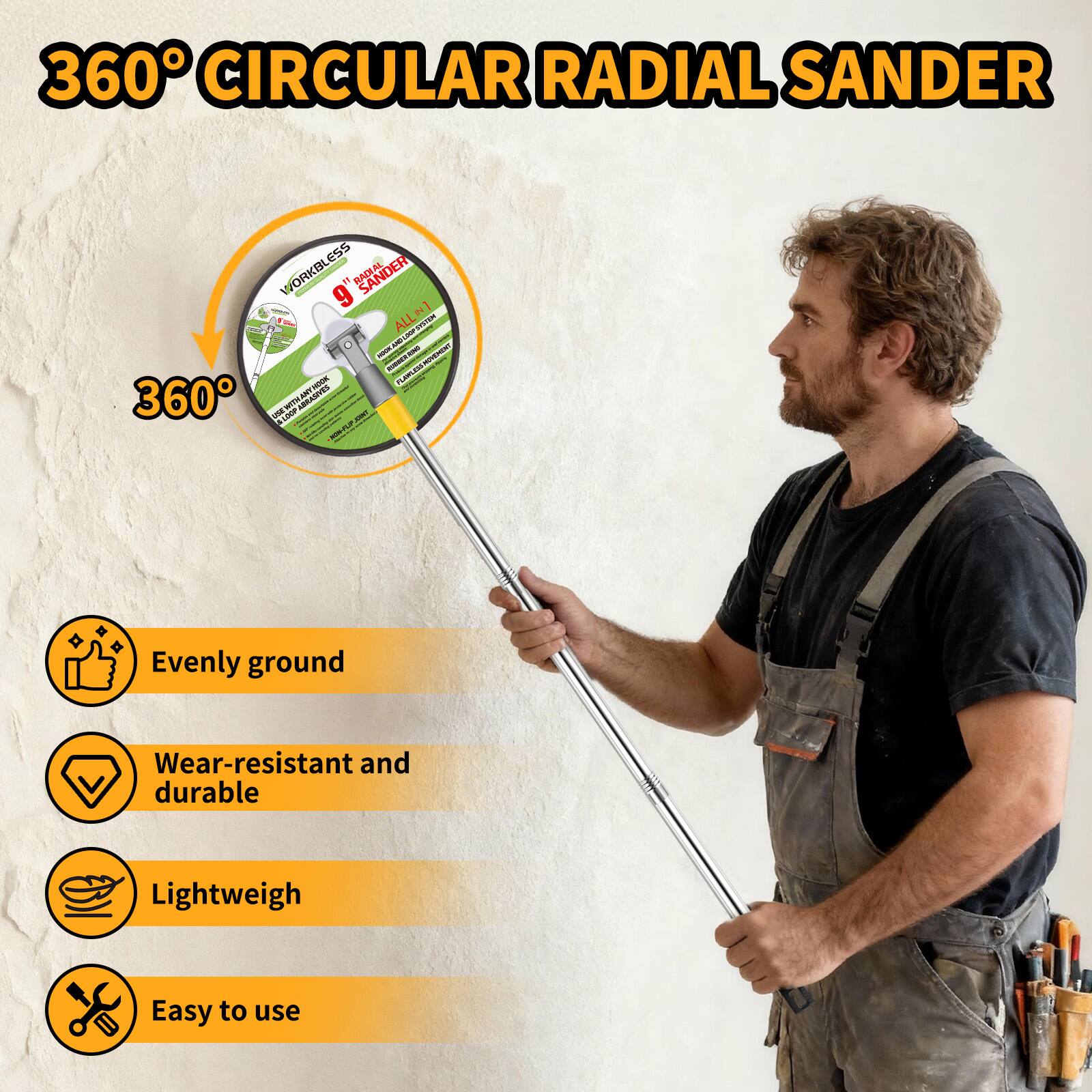 360° Circular Radial Sander

- Evenly ground
- Wear-resistant and durable
- Lightweight
- Easy to use