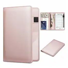 Kitcheniva - Organizer Wallet With Zipper Pocket & Card Holder Server Book For Waitress Waiter - Rose Gold