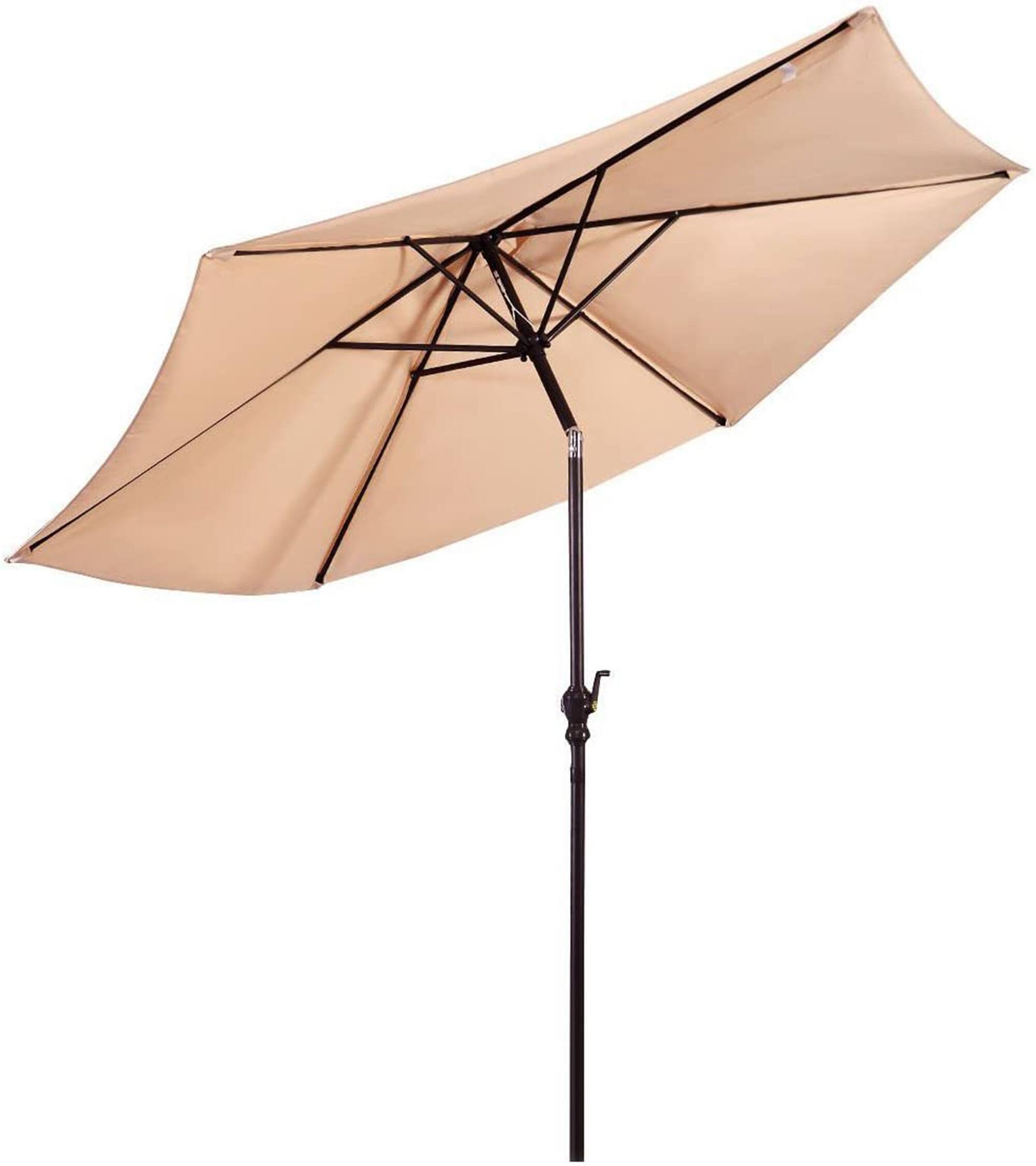 Alt View 9. Gymax - Gymax 9 Ft Patio Table Market Umbrella Yard Outdoor w/ Heavy-duty Umbrella Base Beige - Beige.