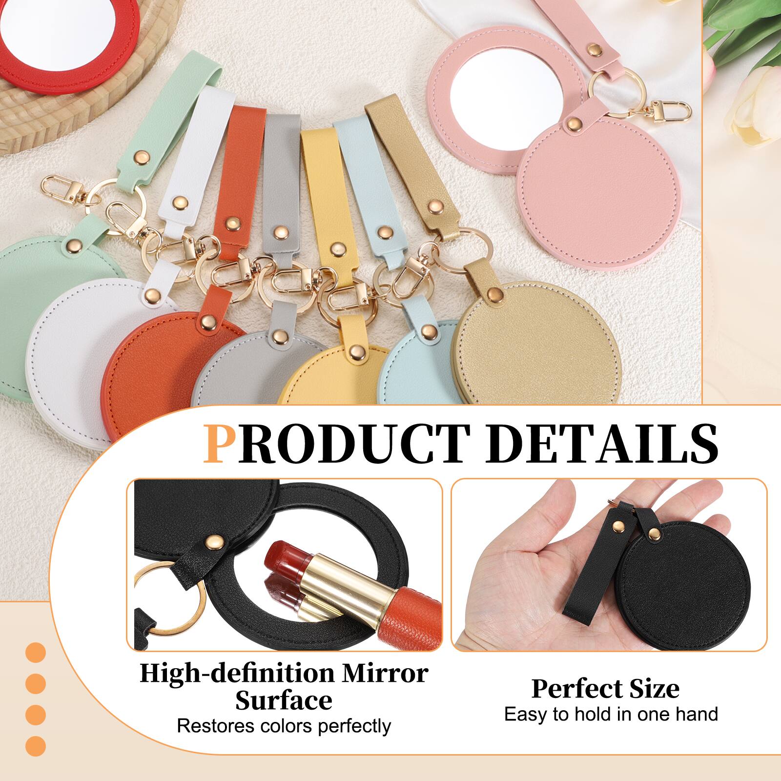 PRODUCT DETAILS

- High-definition Mirror Surface
  - Restores colors perfectly

- Perfect Size
  - Easy to hold in one hand