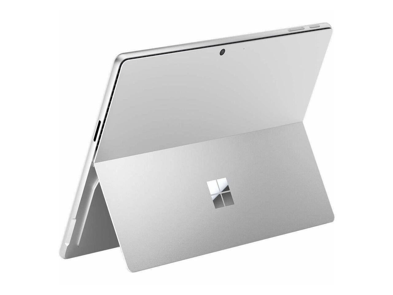 Left. Microsoft - Microsoft Surface Pro Copilot+ PC 13" Touchscreen 16GB RAM 256GB SSD Windows 11 Home - Platinum - Gray.