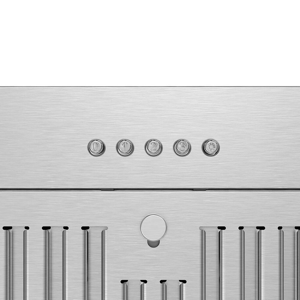 Alt View 7. Streamline - 36 in. Melisurgo Convertible Insert 350 CFM Range Hood, Baffle Filters, Push Button Control, LED Lights - Brushed Stainless Steel.