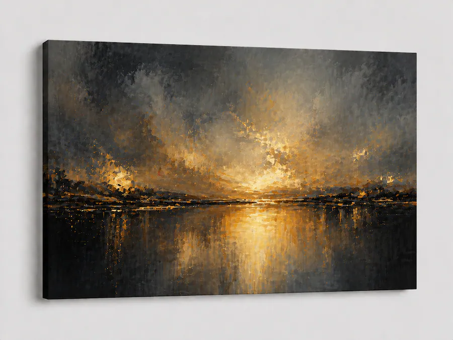 Front. FC Design - Large Canvas 24x36" Abstract Light Reflection ...
