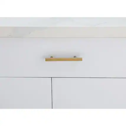 Front. Elegant Decor - Dior 4" Center to Center Brass Bar Pull Multipack (set of 10) - Brass.