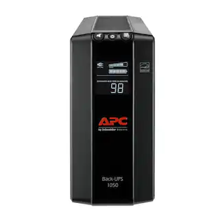 APC - UPS Battery Backup Pro, 1050VA/600W, Tower, 8 Outlets, LCD Display - Black