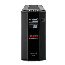 APC - UPS Battery Backup Pro, 1050VA/600W, Tower, 8 Outlets, LCD Display - Black
