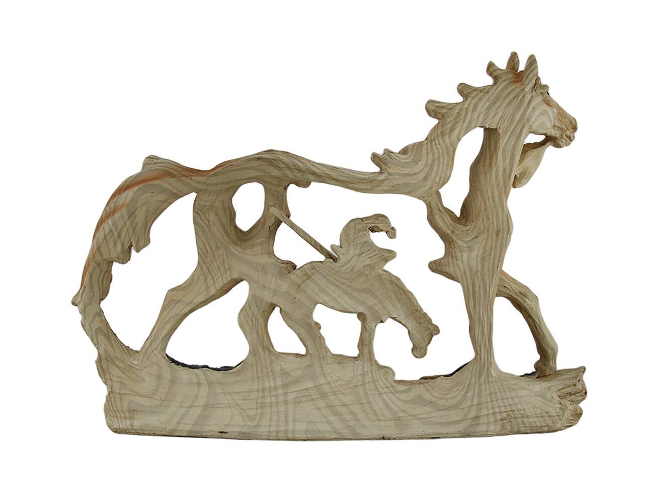 Alt View 2. Zeckos - End of the Trail Classic Western Wood Look Statue - Brown.