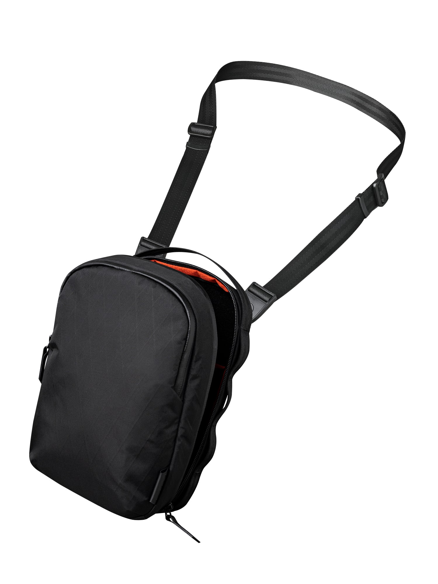 ALPAKA - Sling Bag 3L for Men, Fits iPad mini/Nintendo Switch/Headphones, YKK AquaGuard Zippers, Key Tether, Water-Resistant - Black X-Pac VX42