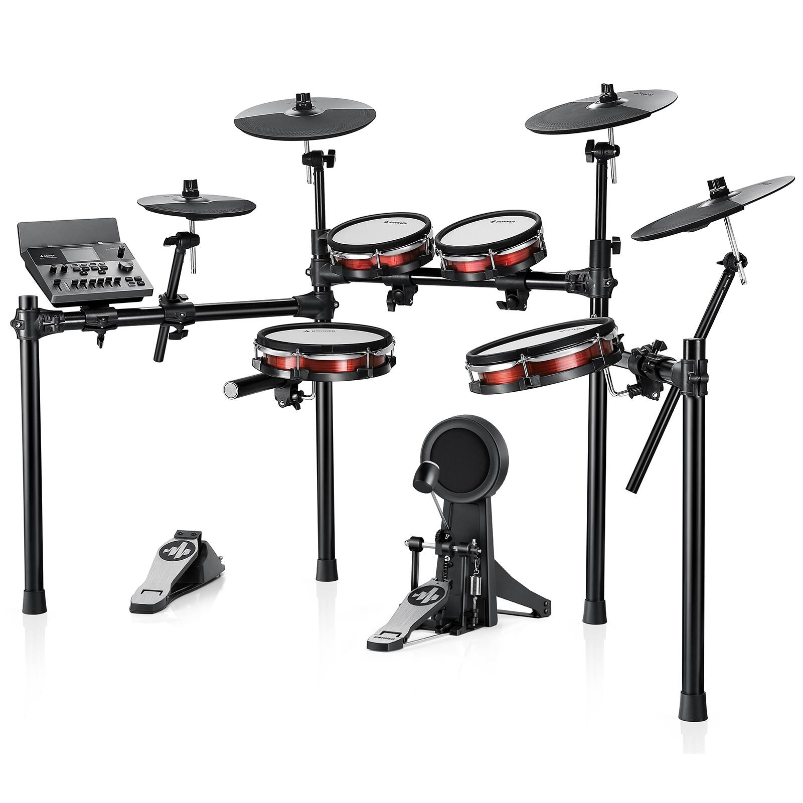 Angle. Donner music - Donner DED-300X Electronic Drum Set - Black.
