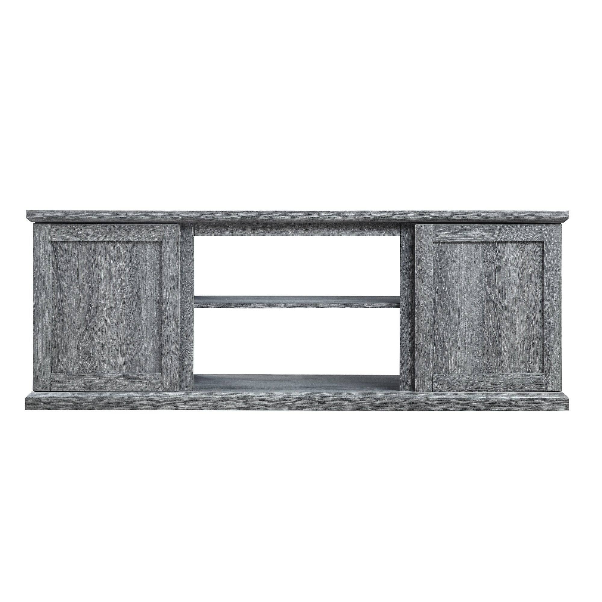 Front. Manhattan Comfort - Franklin Modern Farmhouse 60" TV Stand in Gray - Gray.