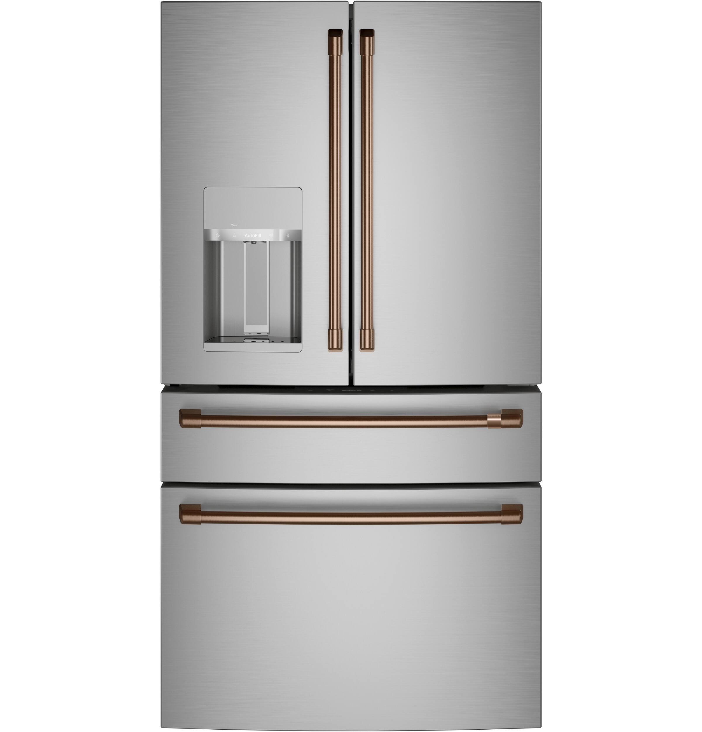 Alt View 37. Café - 27.6 Cu. Ft. 4-Door French Door Smart Refrigerator, Customizable - Brushed Stainless.
