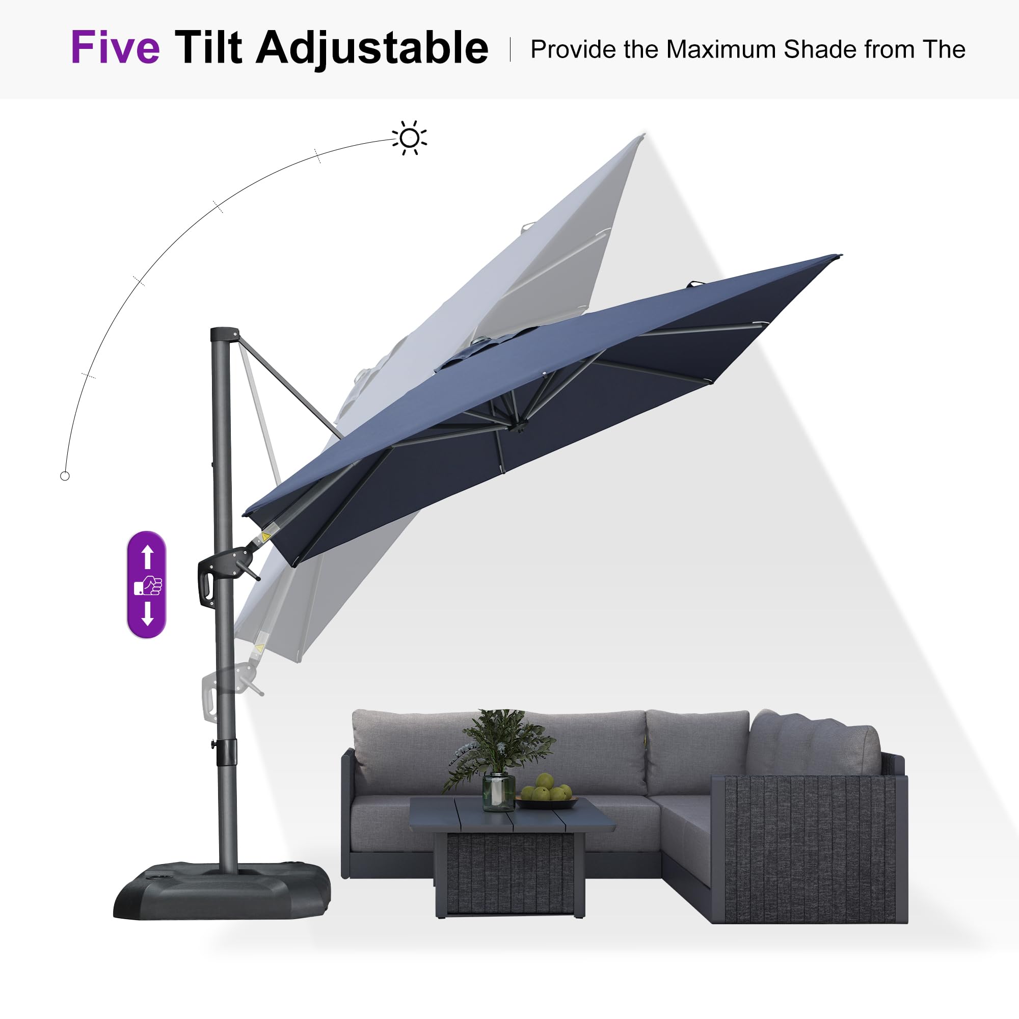 Five Tilt Adjustable | Provide the Maximum Shade from The Sun