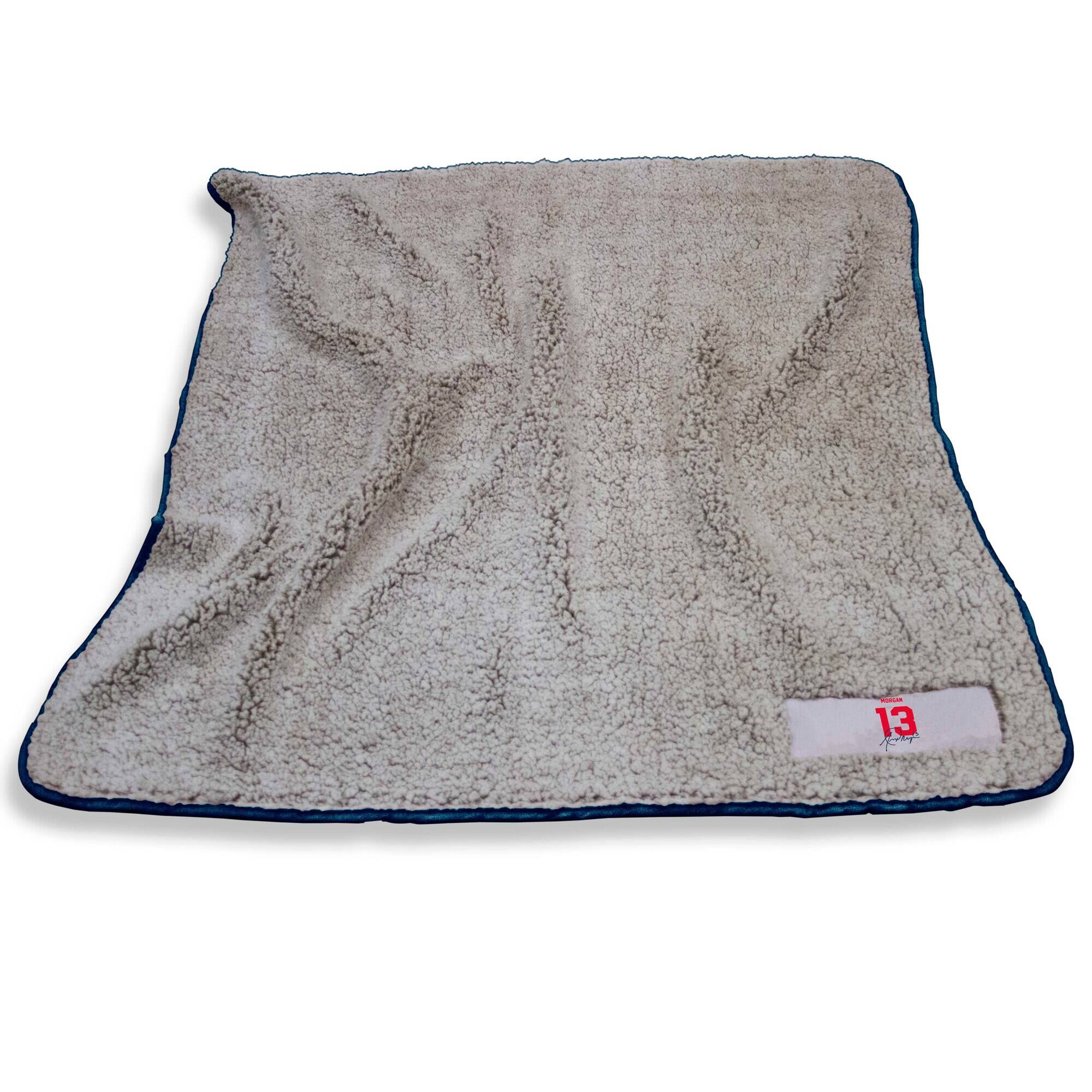 Front. Logo Brands - Alex Morgan USWNT 50" x 60" Frosty Fleece Blanket - Navy.