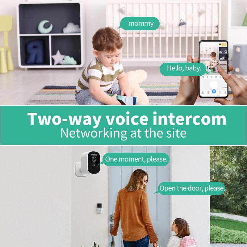 mommy  
Hello, baby.

Two-way voice intercom  
Networking at the site

One moment, please.  
Open the door, please.