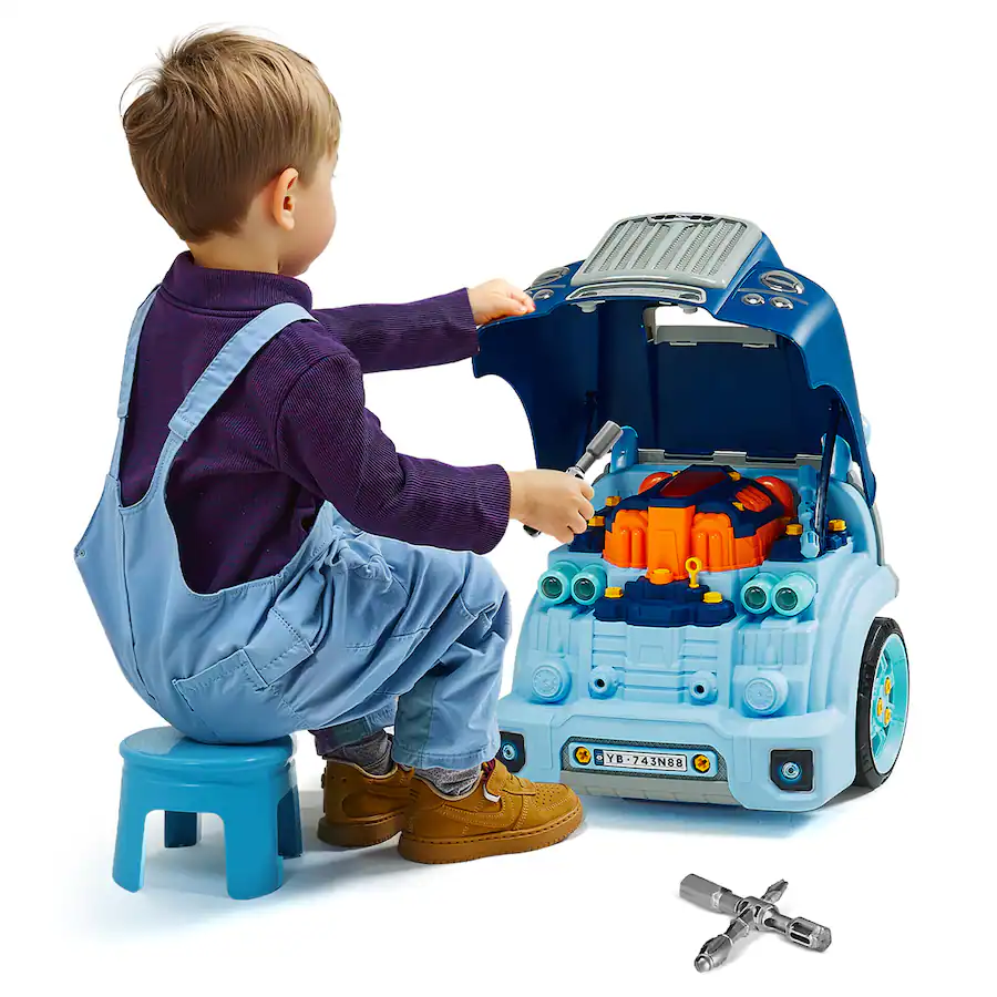 Engine Disassembly Toy VEVOR Engine Toy, 60 Pieces, Kids Mechanic Car Repair Set with ...