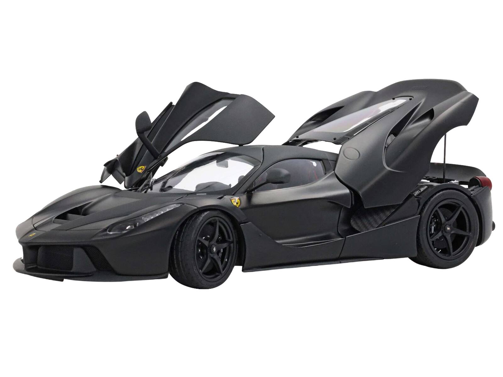 Alt View 1. BBR - Ferrari LaFerrari Matt Black With Display Case Limited Edition to 78 pieces Worldwide 1/18 Diecast Model Car by BBR.