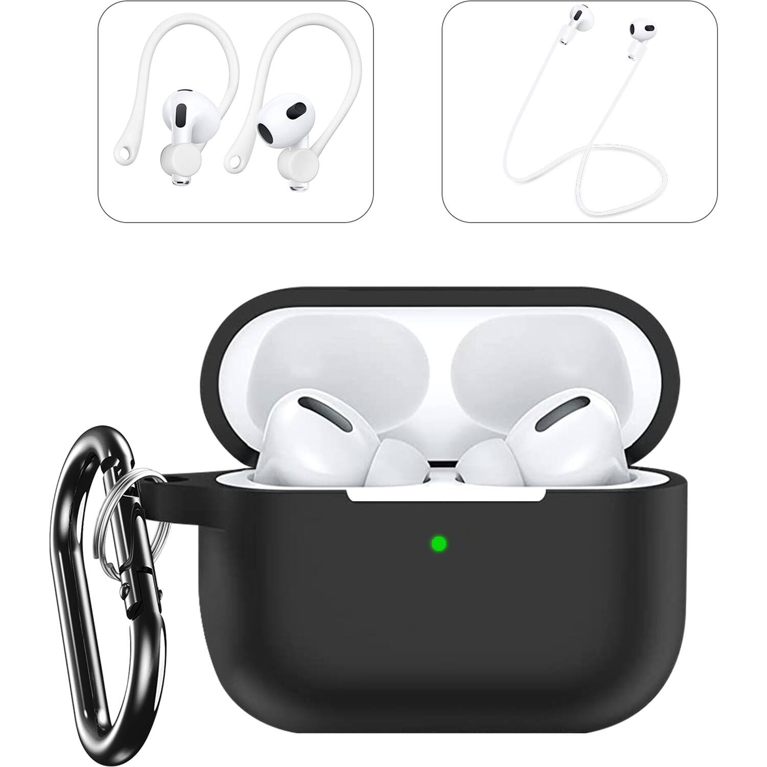 Alt View 12. SaharaCase - Case for Apple AirPods Pro (2nd Generation 2022) - Black.