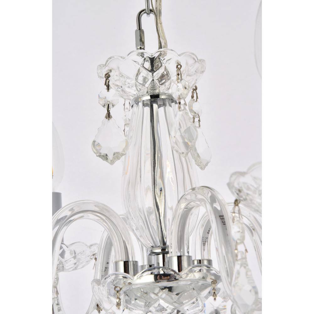 Alt View 2. Elegant Lighting - Rococo 4 light Chrome Pendant Clear Royal Cut Crystal - Chrome.