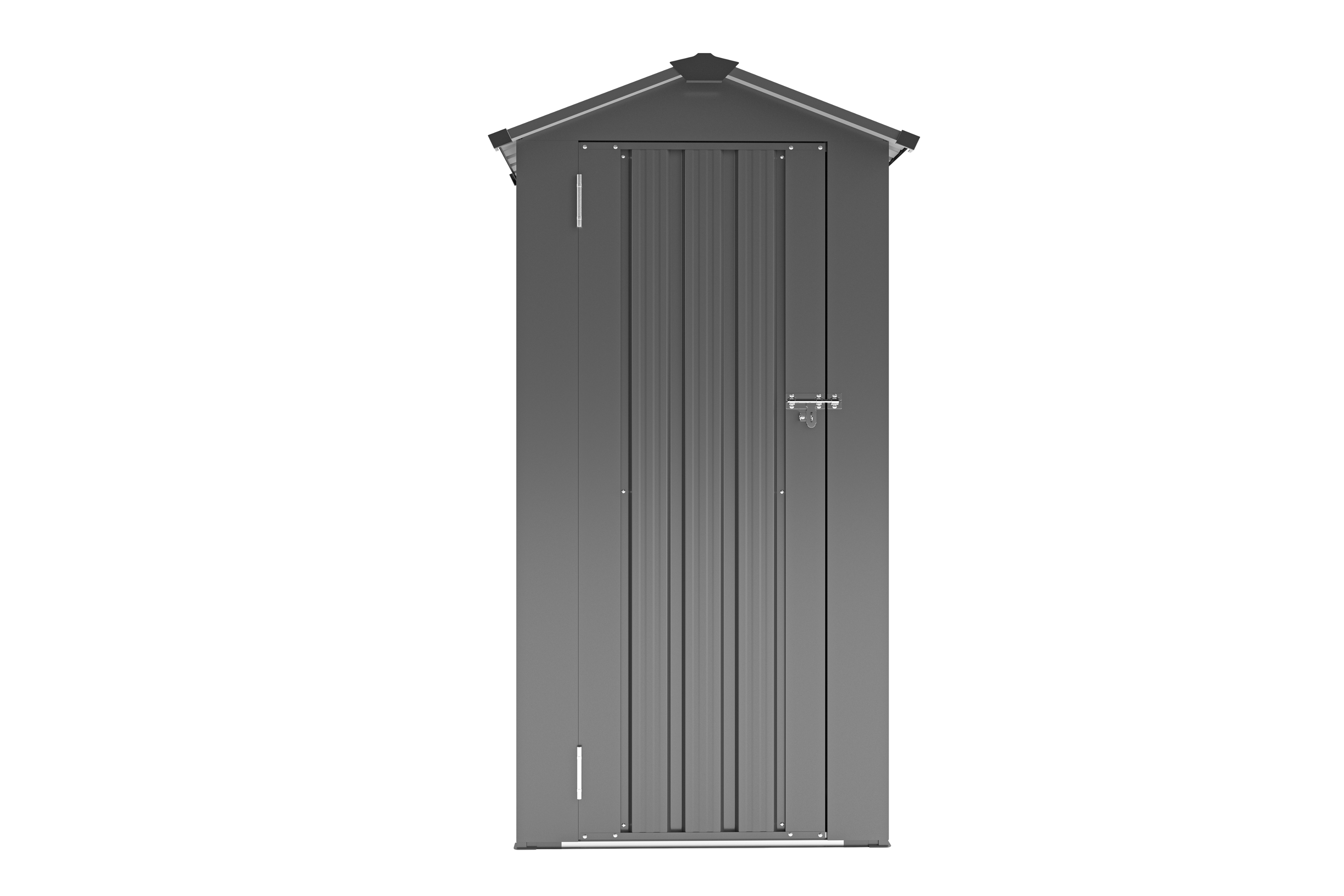 Alt View 4. Mondawe - 2.5x1.5 FT Small Metal Galvanized Iron Garden Shed with a solid lock system - Black.