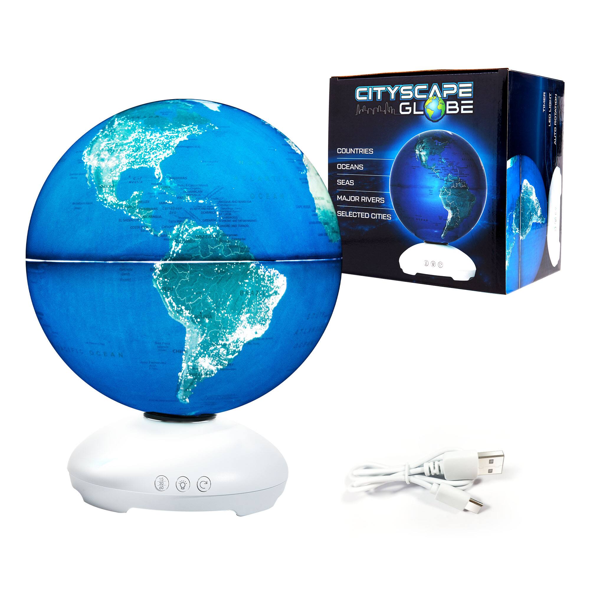USA Toyz - CityScapes Illuminated Globe - Blue