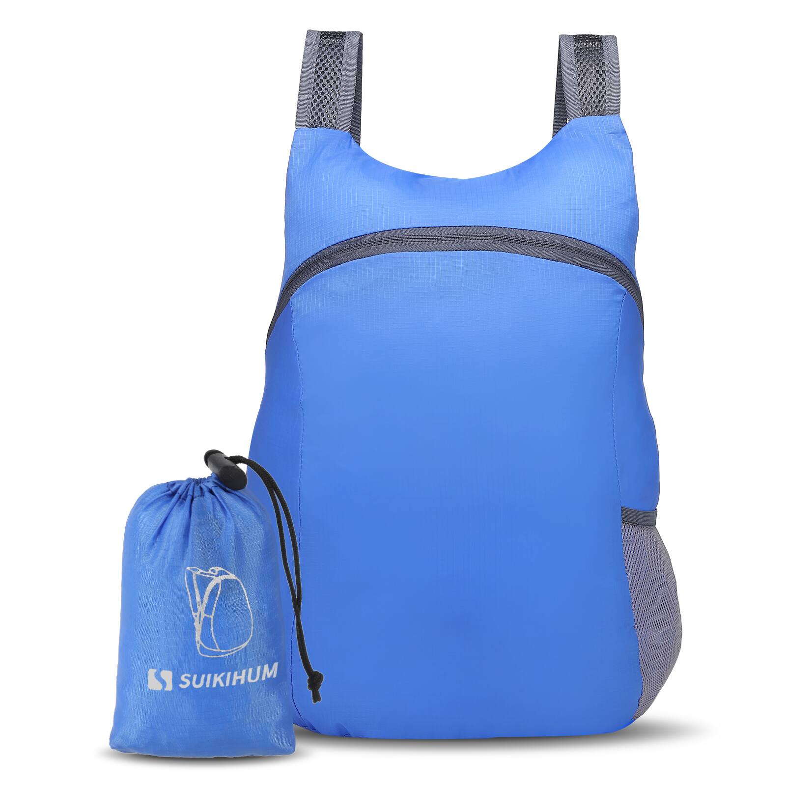 Alt View 1. Unique Bargains - 20L Ultra Hiking-Daypack Lightweight Foldable Travel Packable Backpack for Camping Cycling Outdoor - Sapphire.
