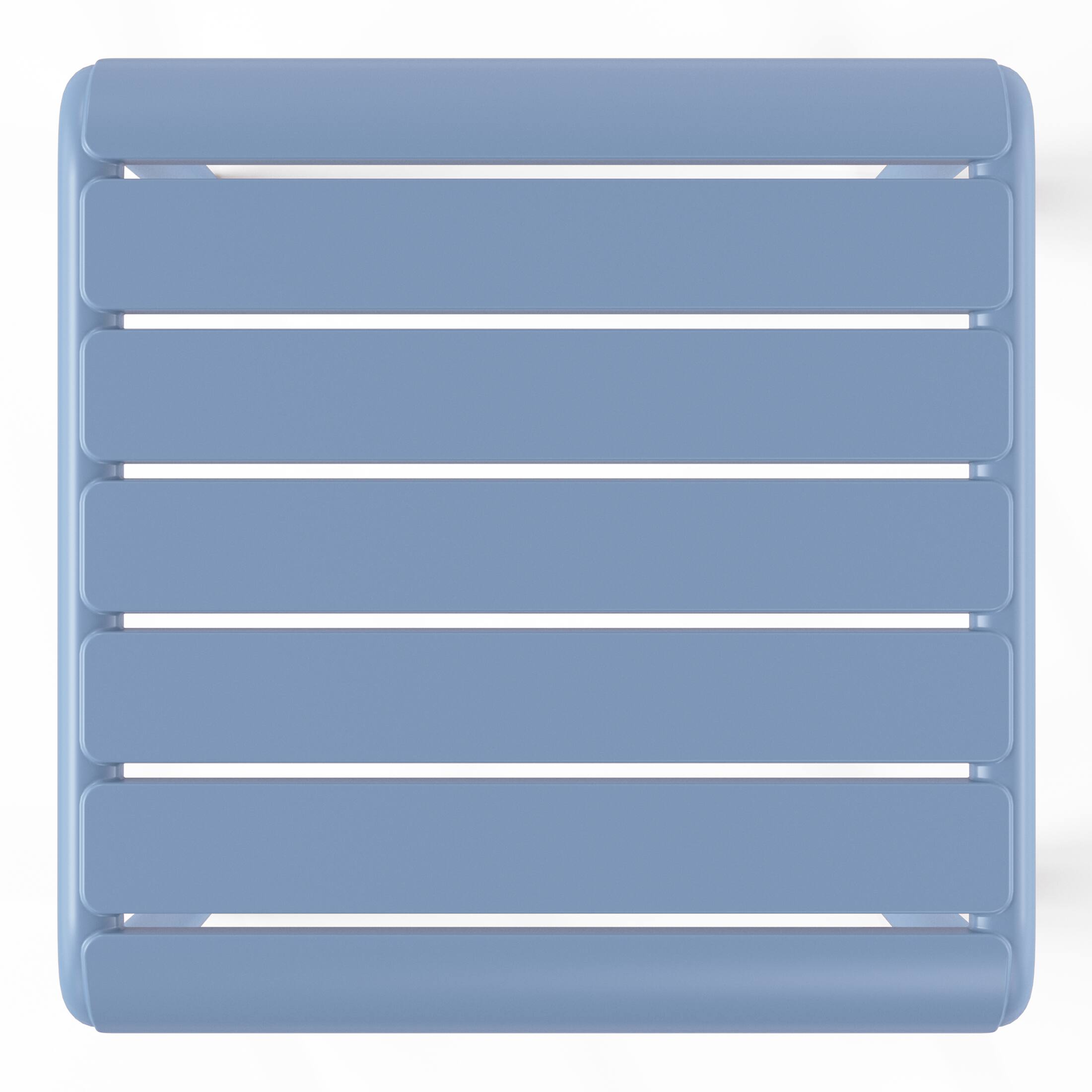 Alt View 4. WestinTrends - WestinTrends Playa Plastic Modern Outdoor Patio Accent Side Tables (Set of 2) - French Blue.