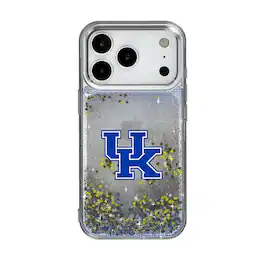 Keyscaper - NCAA - Kentucky Wildcats Linen Logo iPhone Glitter Case - 14 - Multicolor