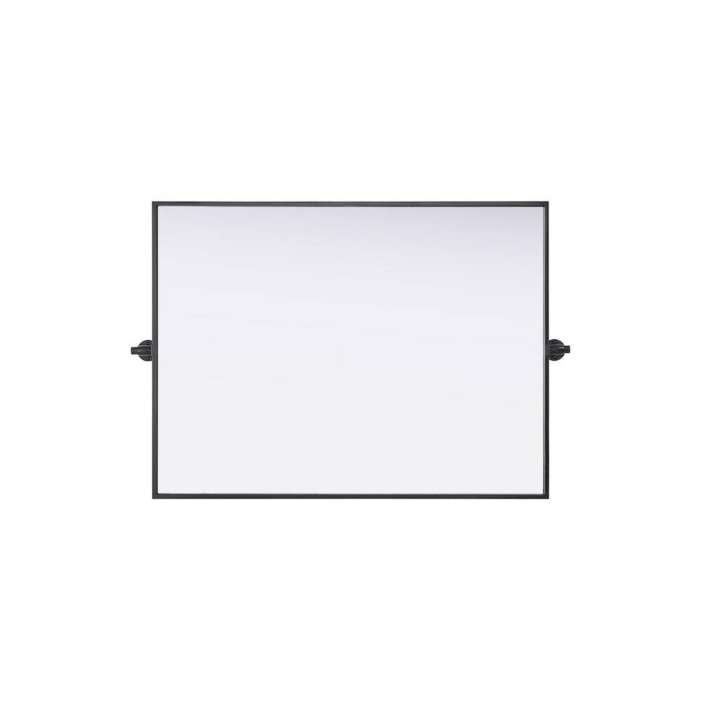 Alt View 2. Elegant Kitchen and Bath - Amoura 27X36 Pivot Mirror In Black - Black.