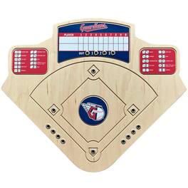 Across the Board - Cleveland Guardians Handcrafted Wood Baseball Game - Multicolor