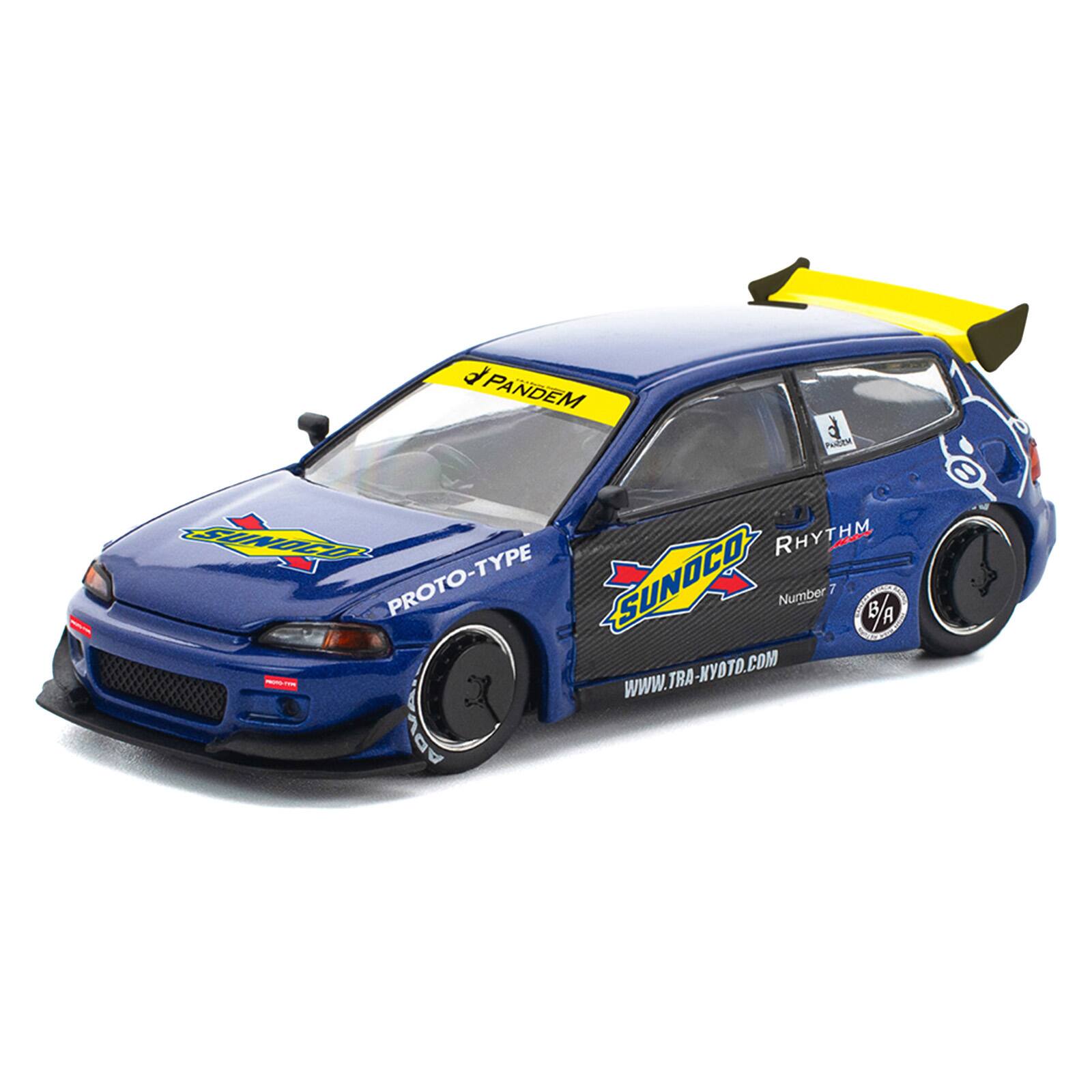 "Pandem Civic EG6 RHD (Right Hand Drive) ""Sunoco"" Blue Metallic with Yellow Accents 1/64 Diecast Model Car by Pop Race" price history on PriceWatchPro