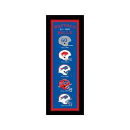 Sporticulture - Buffalo Bills 12" x 36" Helmet Heritage Framed Banner - Blue
