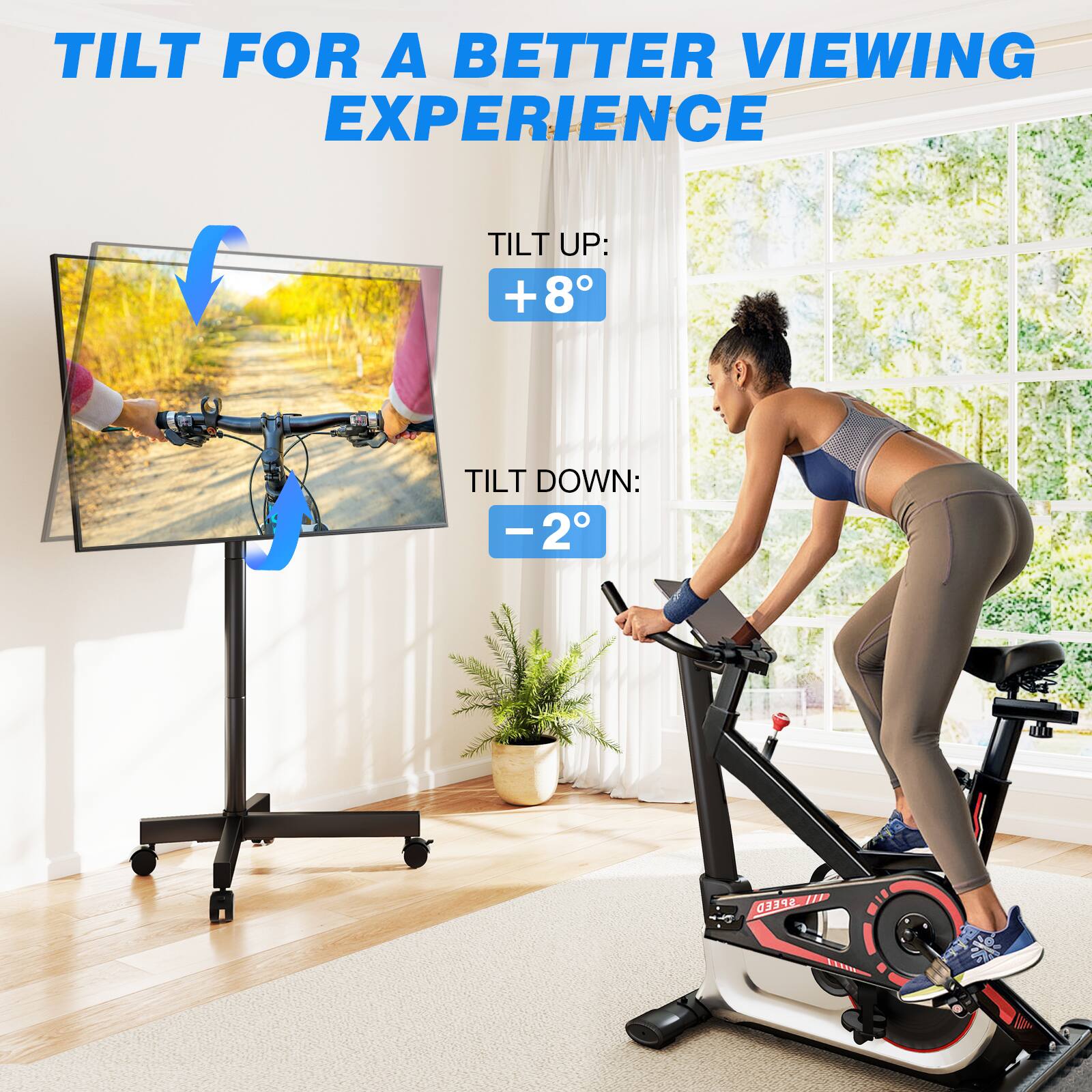 TILT FOR A BETTER VIEWING EXPERIENCE

TILT UP: +8°

TILT DOWN: -2°