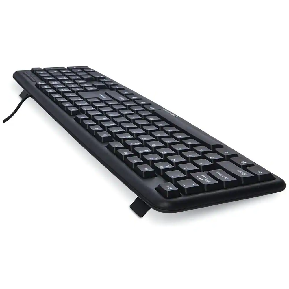 Angle. Verbatim - Verbatim Slimline Corded USB Keyboard and Mouse-Black - USB 2.0 Cable - Black - USB 2.0 Cable - Optical - Scroll Wheel - Unknown.