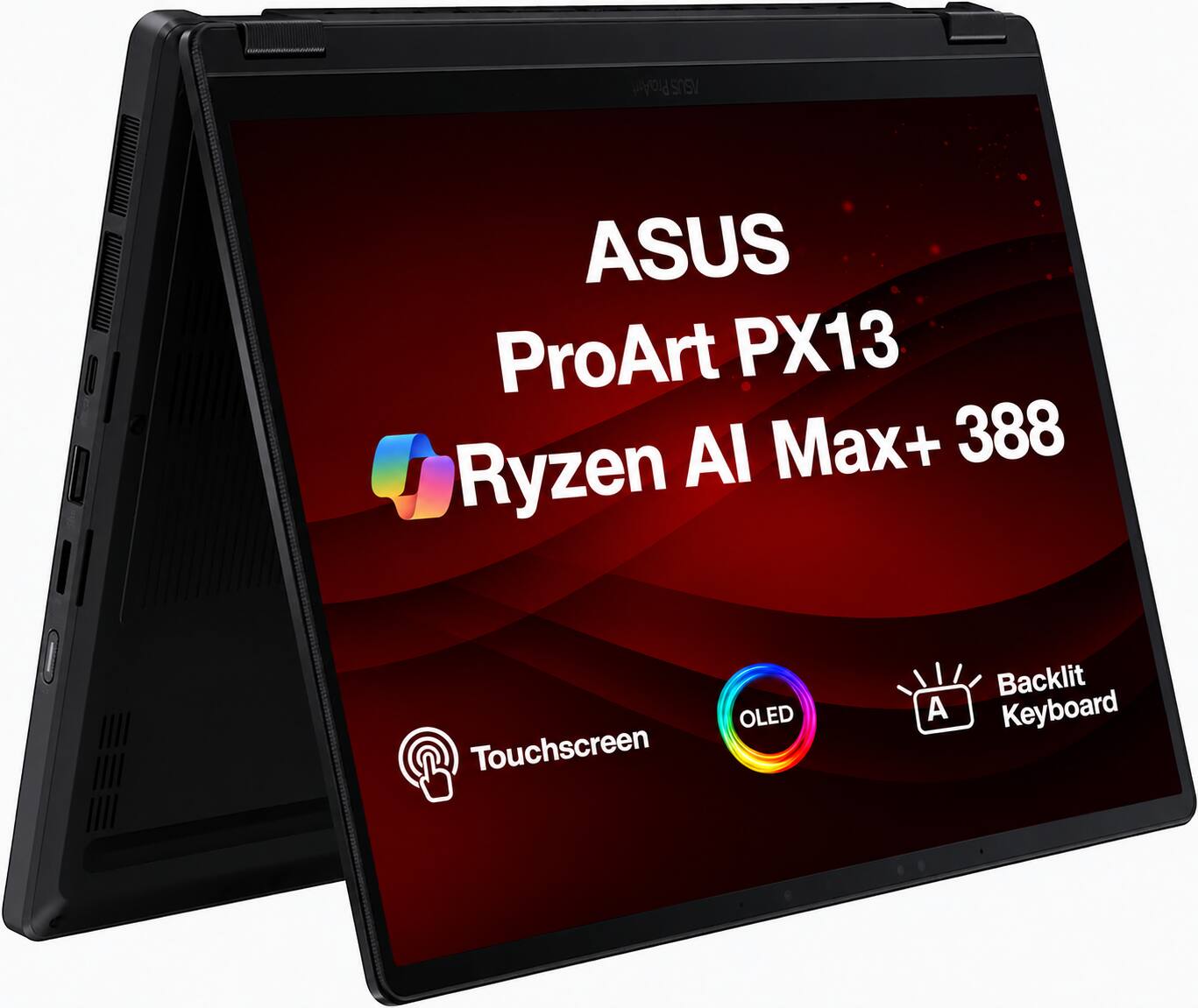 ASUS ProArt PX13 AI Max+ 388 Ryzen  
Touchscreen  
OLED  
Backlit Keyboard
