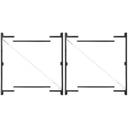 Adjust-A-Gate - Steel Frame Gate Building Kit, 36"-60" Wide Opening Up To 7' High - Black