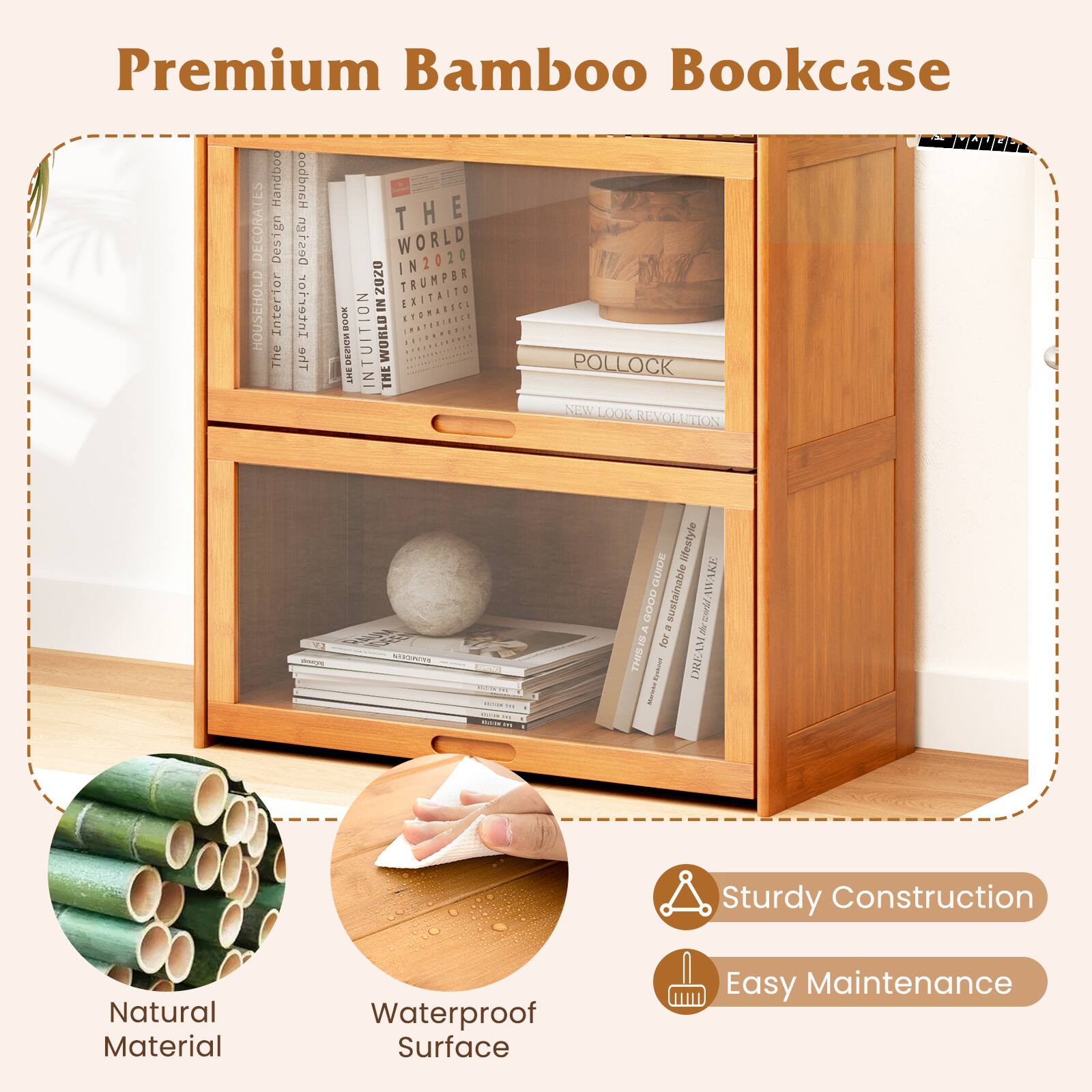 Premium Bamboo Bookcase

Natural Material
Waterproof Surface
Sturdy Construction
Easy Maintenance