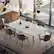 Back. luck idea - 94.4" Retractable Sintered Stone Dining Table, Seats 8 - 10 People - Bright white.