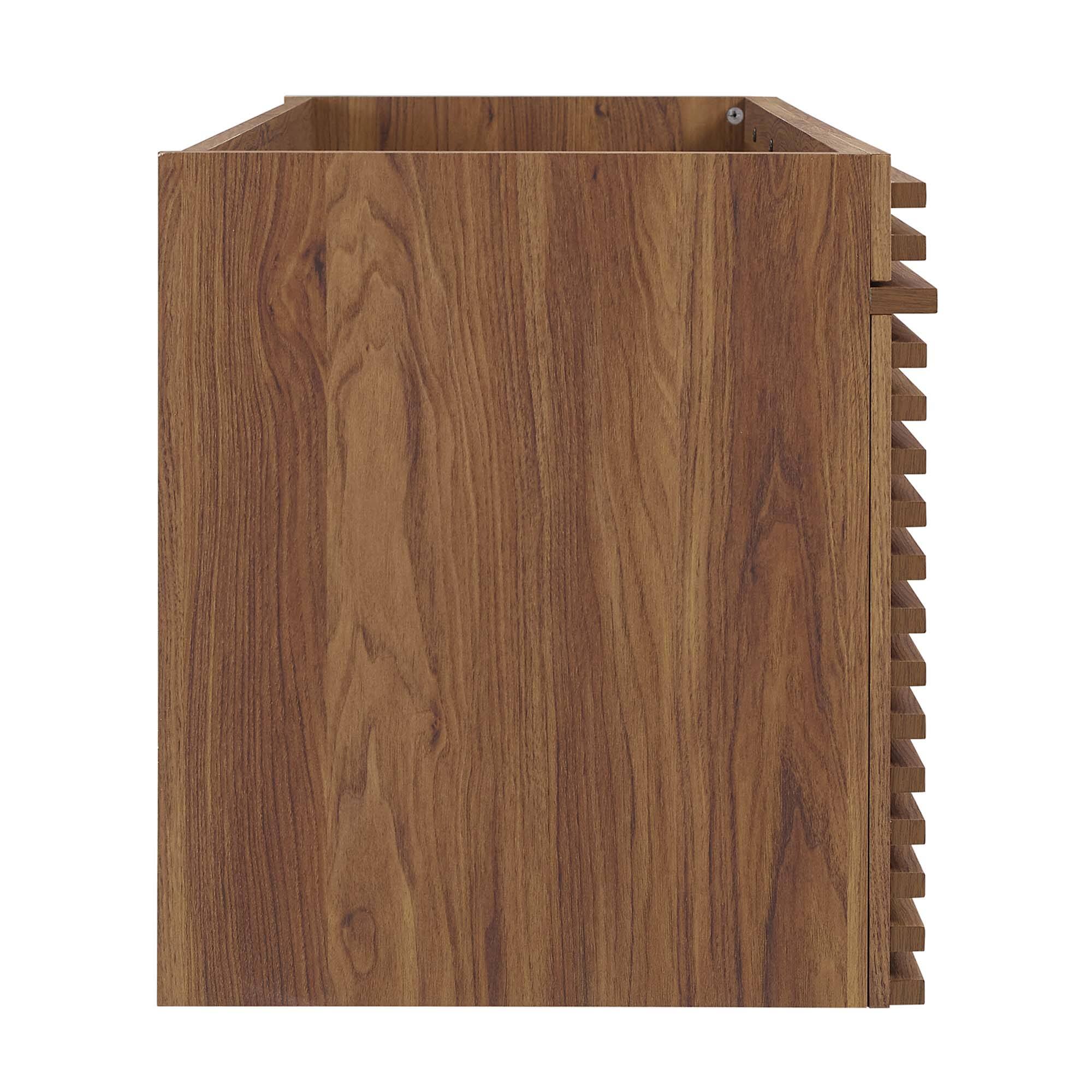Back. Modway - Render 48" Wall-Mount Bathroom Cabinet Basin Not Included by Modway - Walnut.