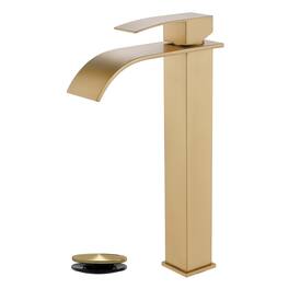 Faucet SUS304 Waterfall Spout cUPC Cartridge 60cm Supply Line Pop Up Drain