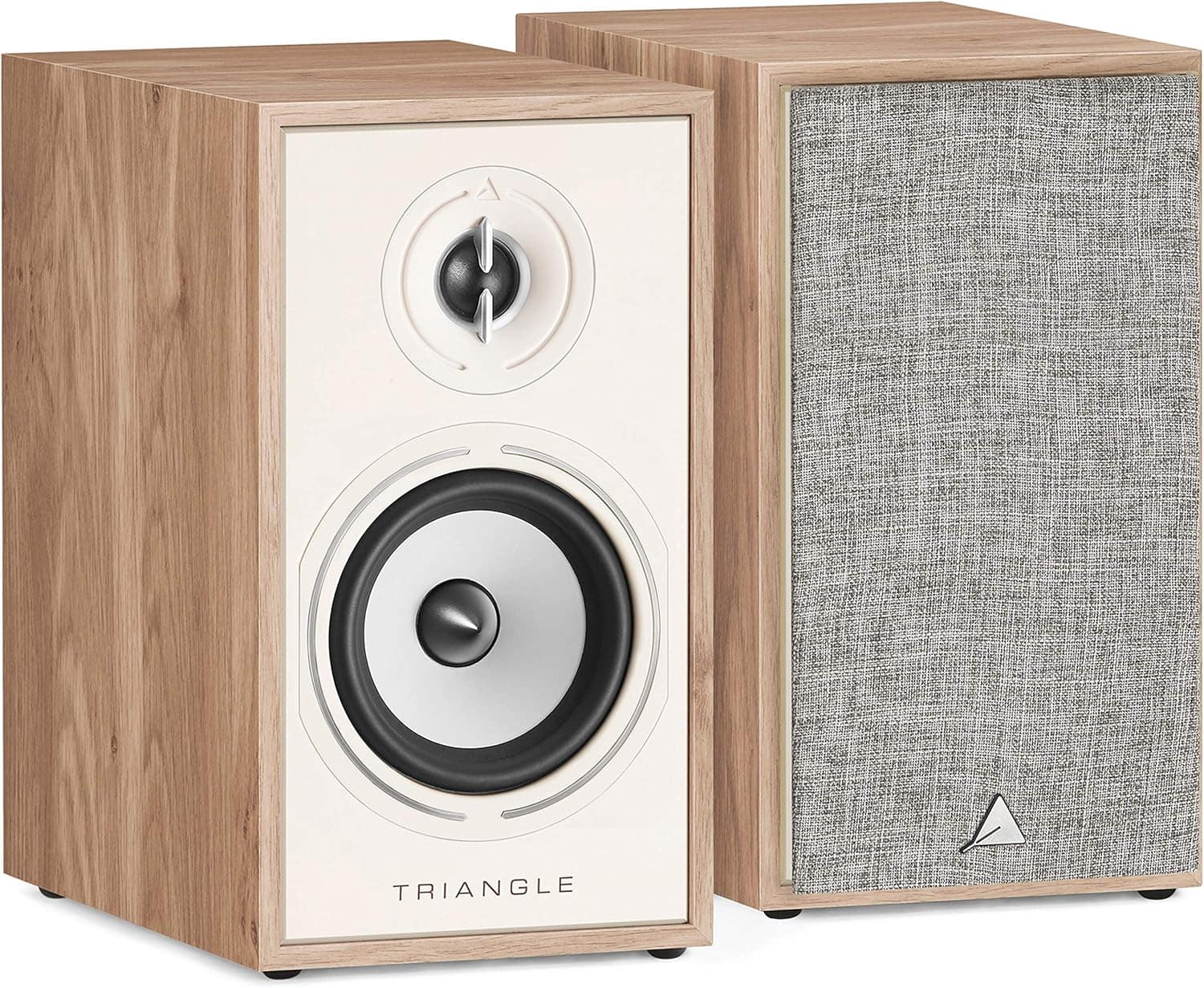 Triangle - Borea BR02 Hi-Fi Bookshelf Speakers (Light Oak, Pair) - Black