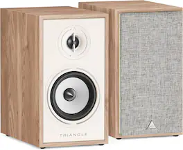 Triangle - Borea BR02 Hi-Fi Bookshelf Speakers (Light Oak, Pair) - Black