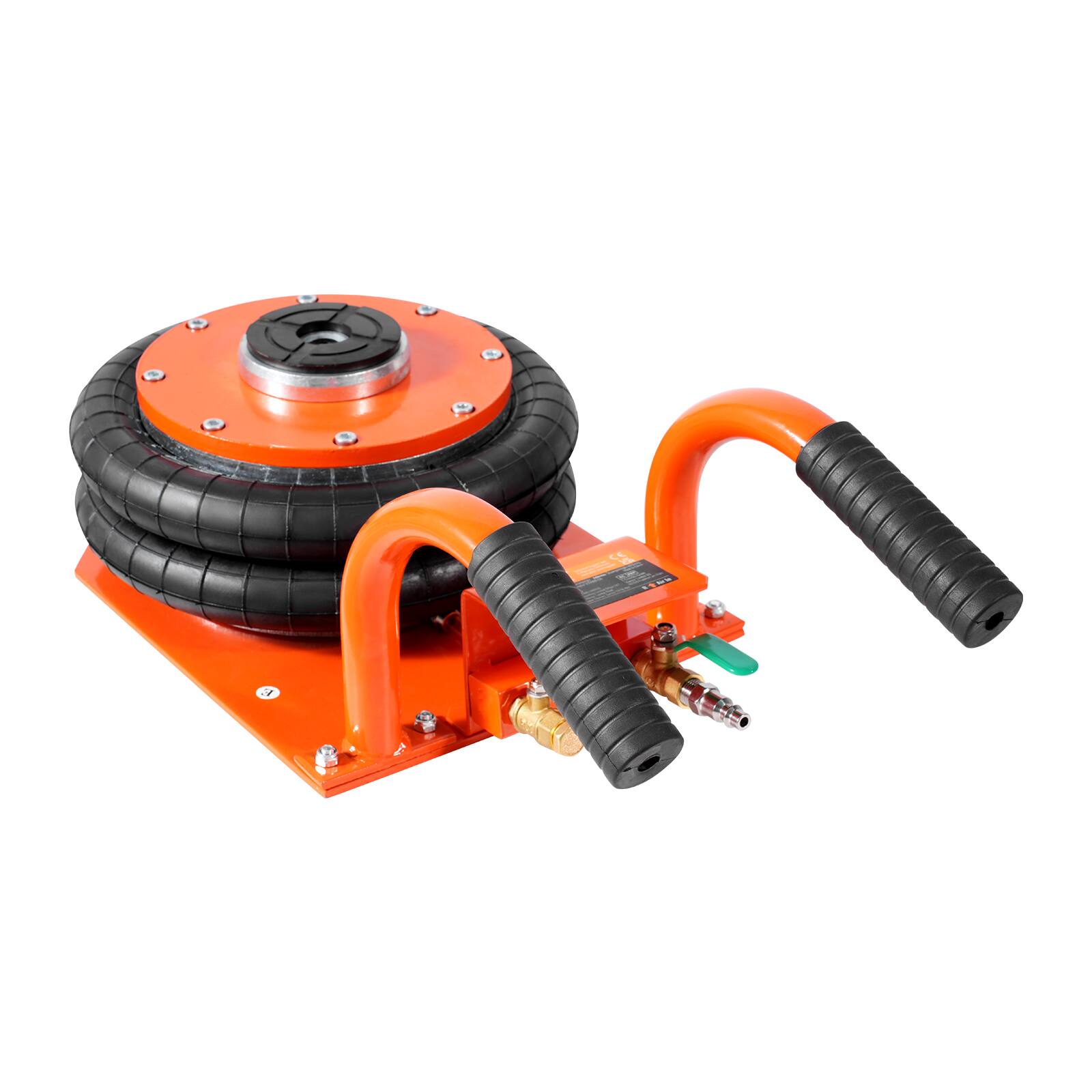 Alt View 5. VEVOR - Air Jack, 3 Ton/6600 lbs, 3-8S Pneumatic Lifting Jack with Heightened Column & 6 Steel Tubes, Compact, Easy-to-Lift - Orange;Black.