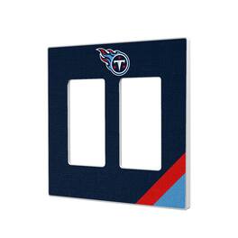 Keyscaper - Tennessee Titans Diagonal Stripe Double Rocker Light Switch Plate - Multicolor
