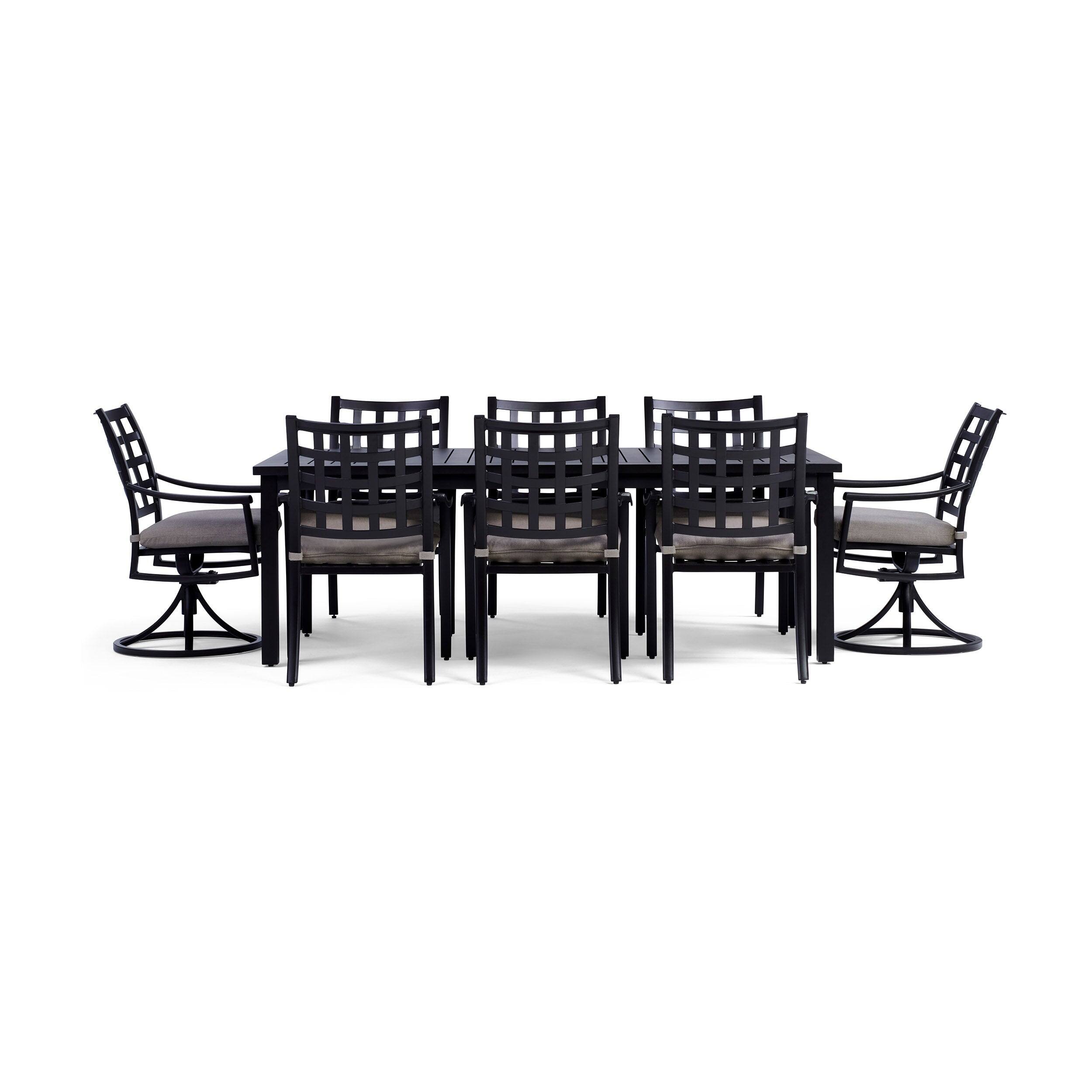 Front. Yardbird® - Lily 9 Piece Rectangular Outdoor Dining Set - Shale.