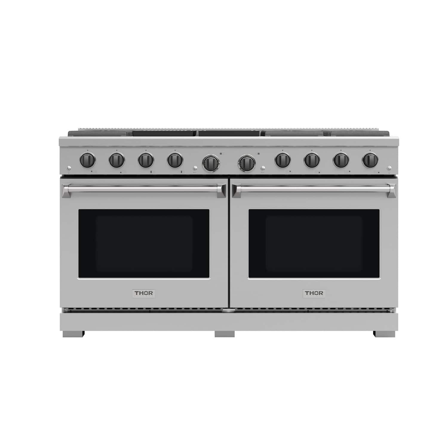 Thor Kitchen - 9.6 Cu Ft. Freestanding Double Oven Convection Gas Range - Stainless Steel - Front_Zoom
