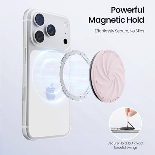 Powerful Magnetic Hold  
Effortlessly Secure, No Slips  
Secure Hold, but avoid forceful swings